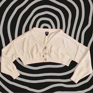 BDG Cream Cropped Cardigan